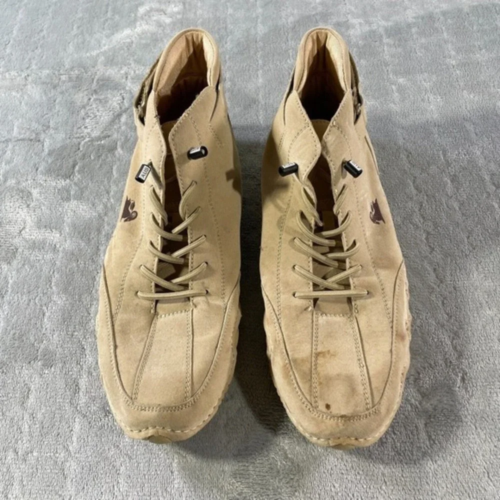 Dbeck Shoes Mens Size 44 US-10.5 Beige Suede Explorer‎ Mid Top Lightweight